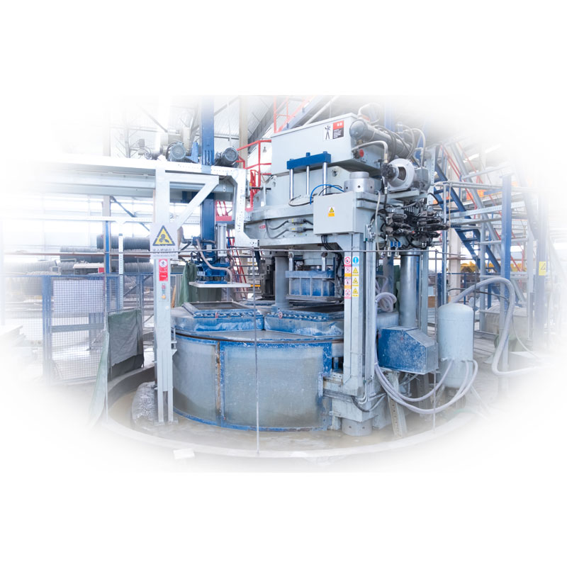 三工位轉盤式大板/路沿石濕法成型機